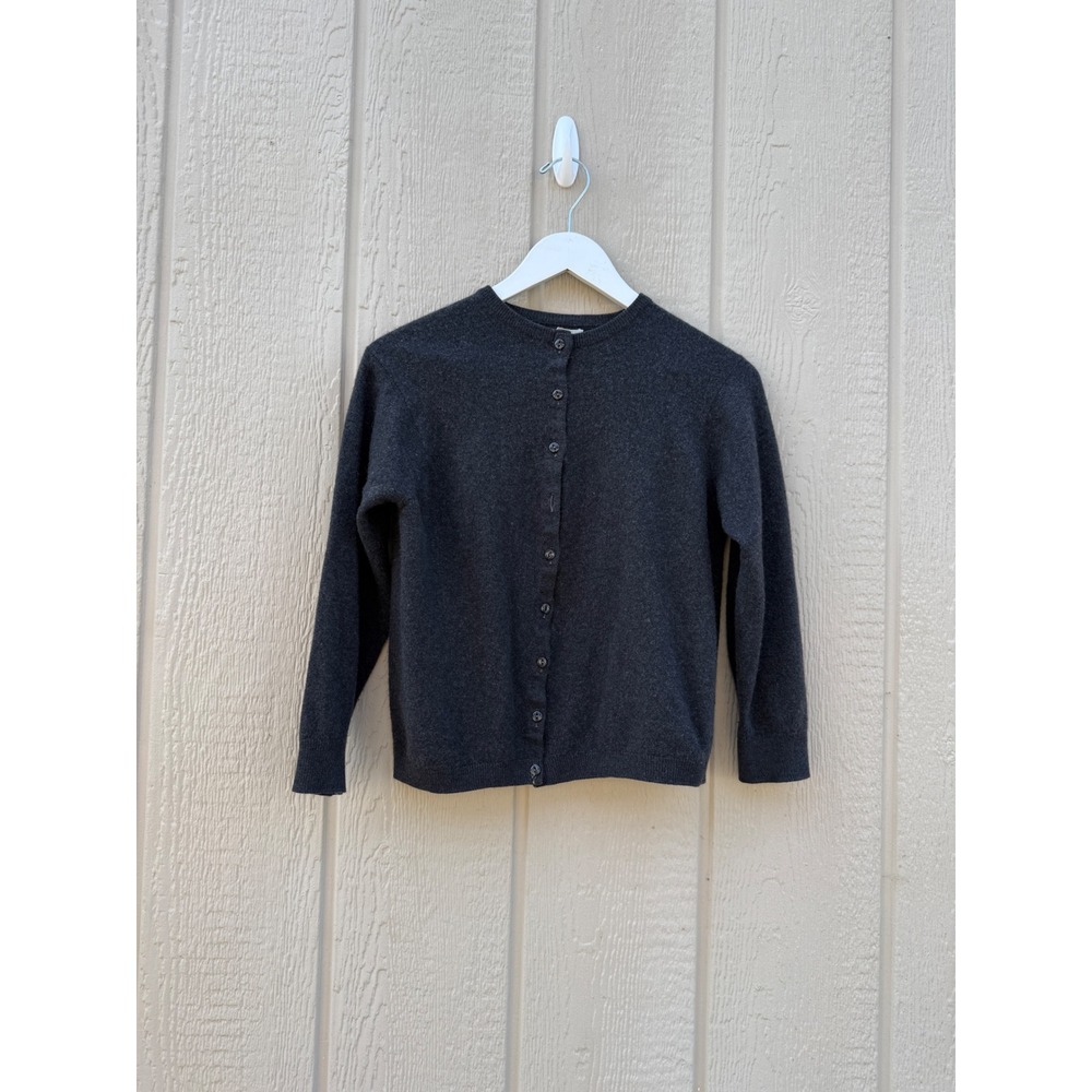 Ballantyne 40 Cardigan Vintage Dark Academia Cashmere Scotland Gray Sweater